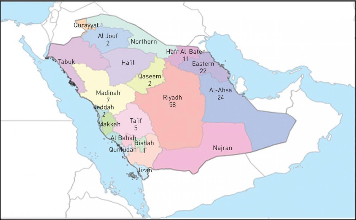 Žemėlapis al ahsa Saudo Arabija