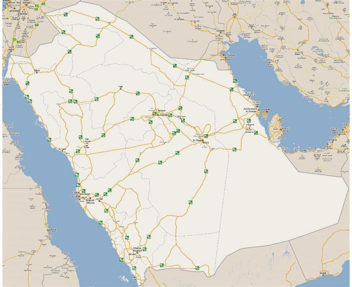 Žemėlapis detalus Saudo Arabija