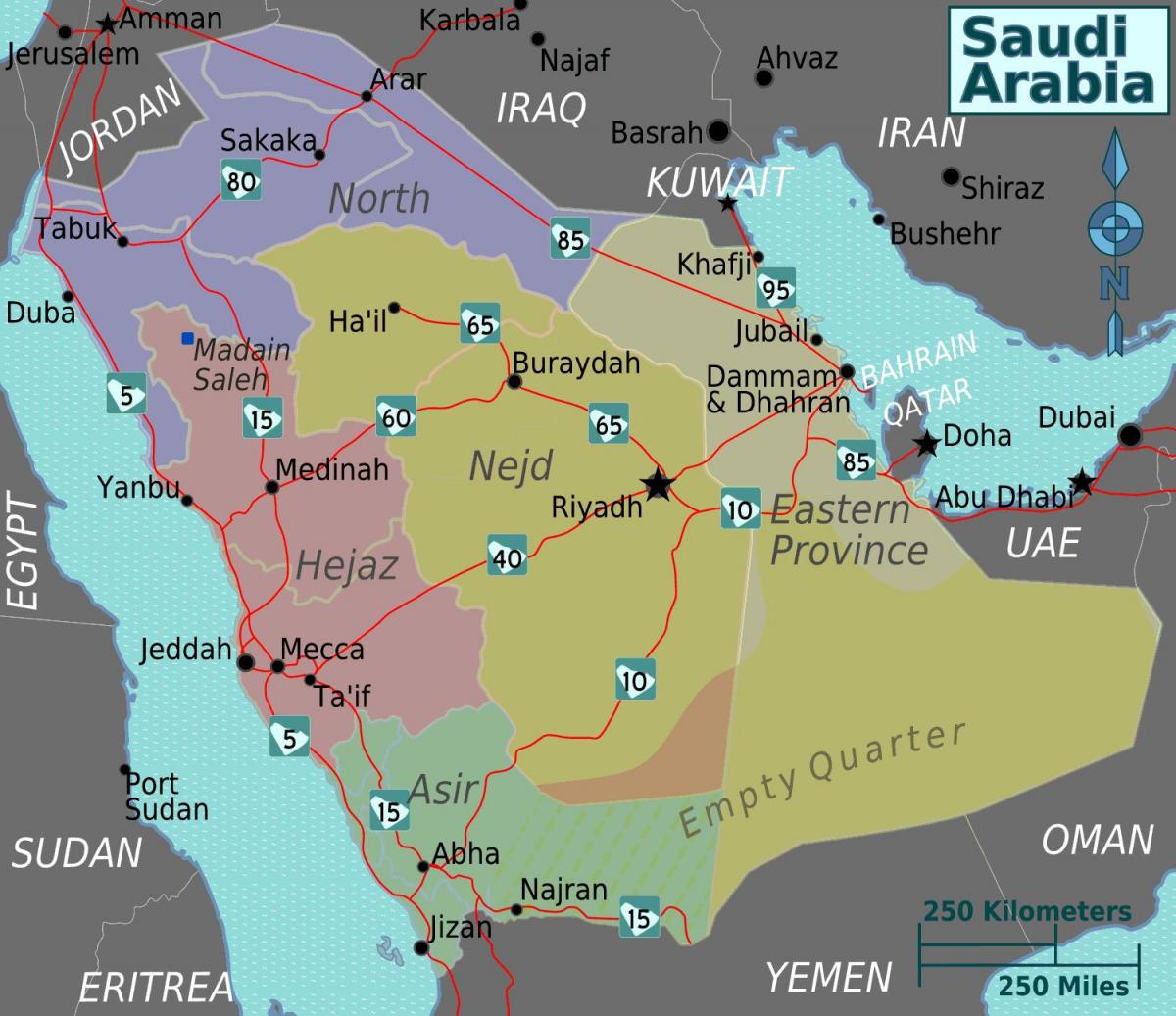 Žemėlapis turaif Saudo Arabija