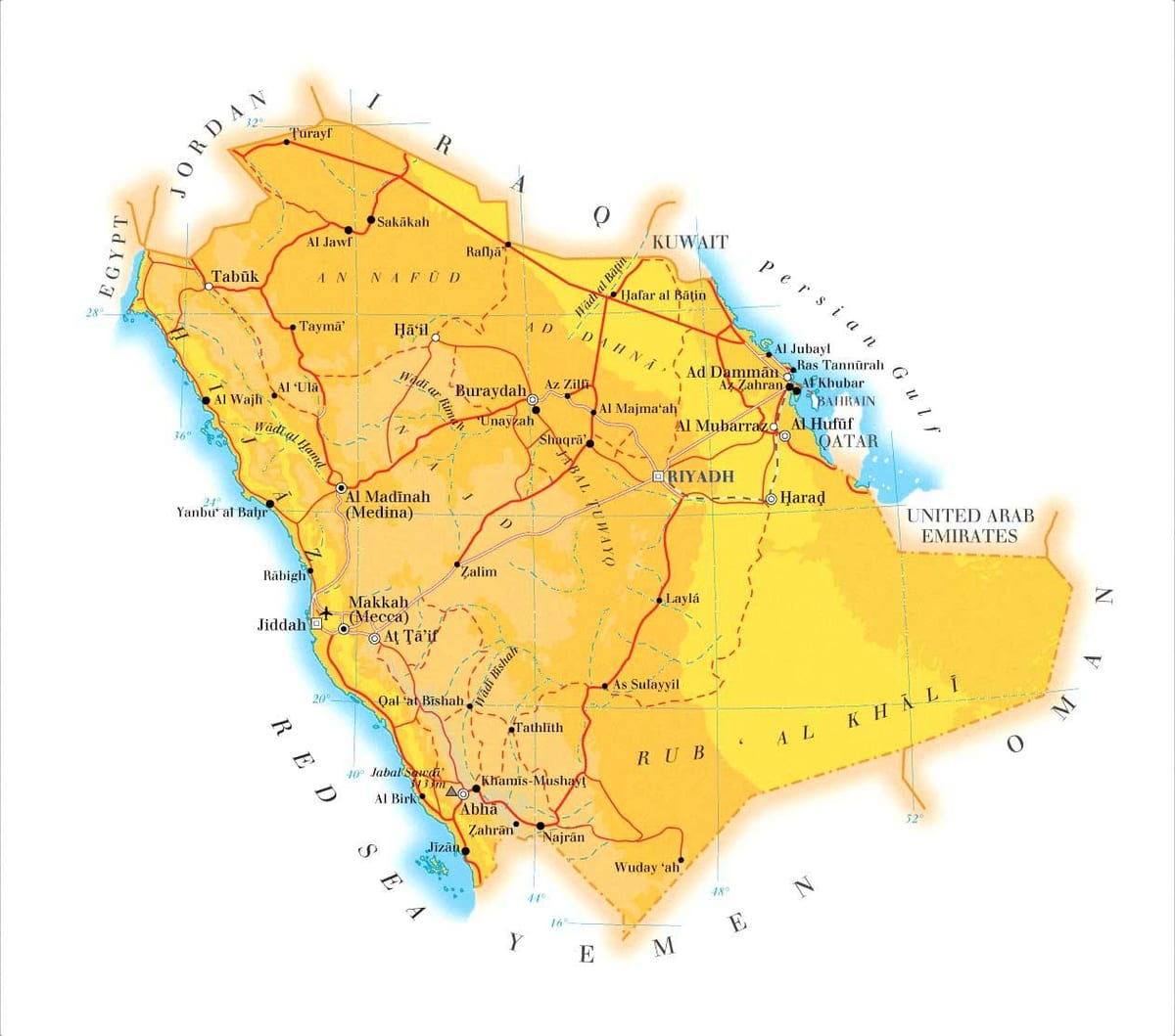 dammam KSA žemėlapyje