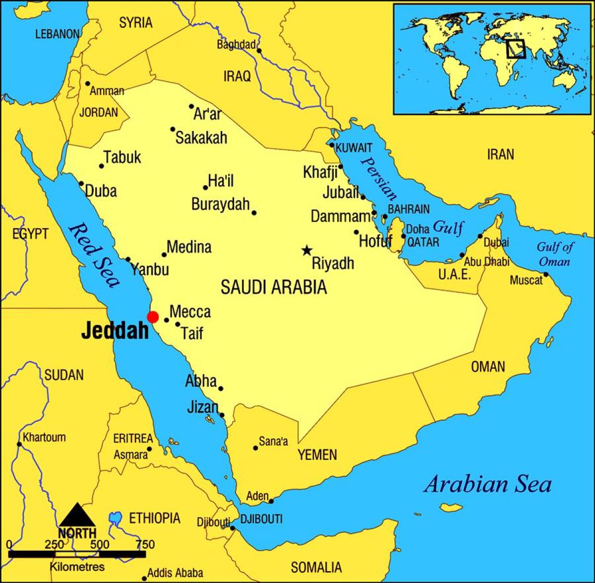 jeddah KSA žemėlapyje