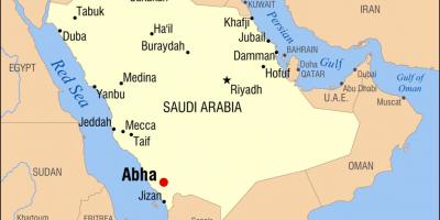 Abha KSA žemėlapyje