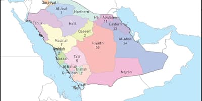 Žemėlapis al ahsa Saudo Arabija