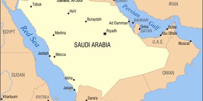 Al jouf žemėlapį Saudo Arabija