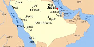 Jubail KSA žemėlapyje