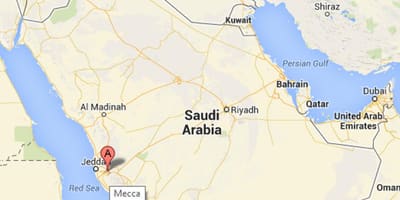 Žemėlapis makkah Saudo Arabija
