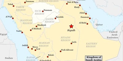 Žemėlapis najran Saudo Arabija