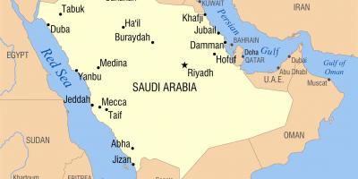 Riyadh KSA žemėlapyje