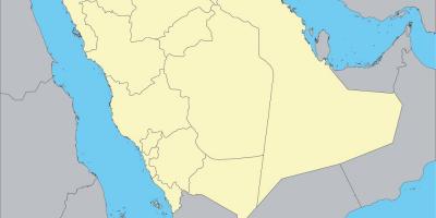 Žemėlapis Saudo Arabija kontūro