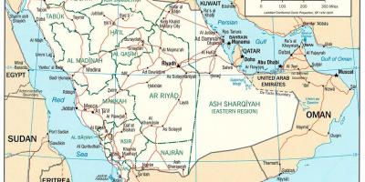 Saudo Arabija pilnas žemėlapis