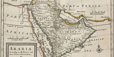 Žemėlapis senovės Saudo Arabija