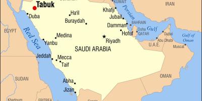 Tabuk KSA žemėlapyje