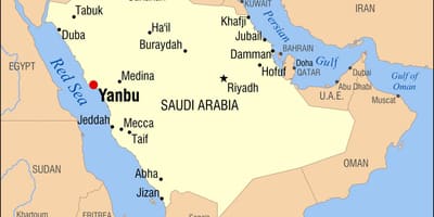 Yanbu KSA žemėlapyje