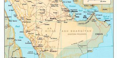 Saudo Arabija žemėlapis hd